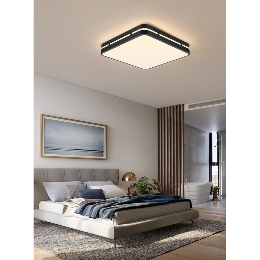 Immax NEO 07154-B42 - Светодиодный потолочный светильник с регулированием яркости NEO LITE PERFECTO LED/48W/230V Wi-Fi Tuya черный + дистанционное управление