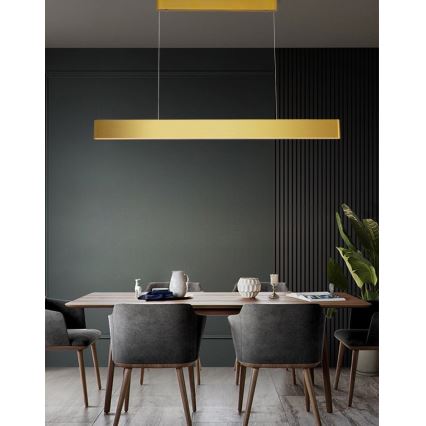 Immax NEO 07157-G120X - Светодиодная подвесная RGB+CCTW люстра с регулированием яркости MILANO LED/40W/230V Tuya золотистый