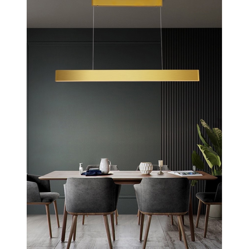 Immax NEO 07157-G120X - Светодиодная подвесная RGB+CCTW люстра с регулированием яркости MILANO LED/40W/230V Tuya золотистый
