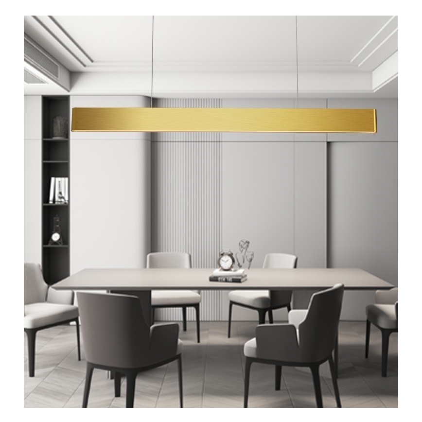 Immax NEO 07157-G120X - Светодиодная подвесная RGB+CCTW люстра с регулированием яркости MILANO LED/40W/230V Tuya золотистый