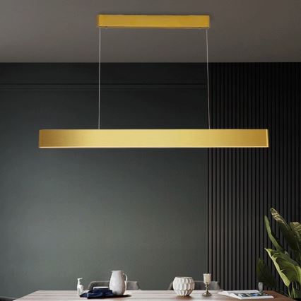 Immax NEO 07157-G120X - Светодиодная подвесная RGB+CCTW люстра с регулированием яркости MILANO LED/40W/230V Tuya золотистый