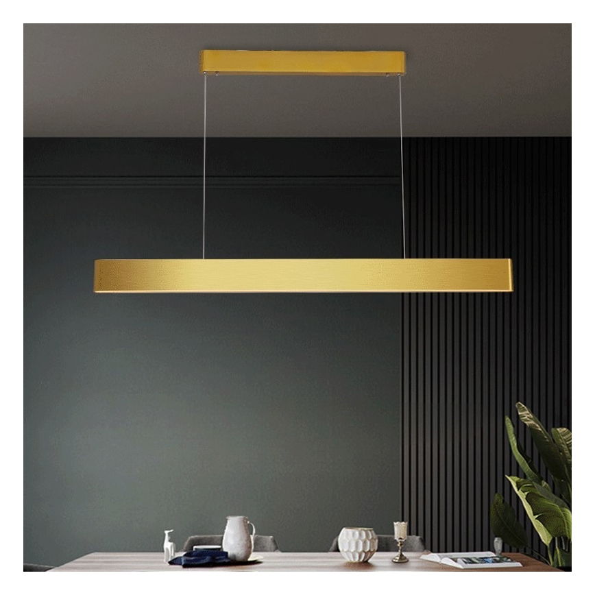Immax NEO 07157-G120X - Светодиодная подвесная RGB+CCTW люстра с регулированием яркости MILANO LED/40W/230V Tuya золотистый