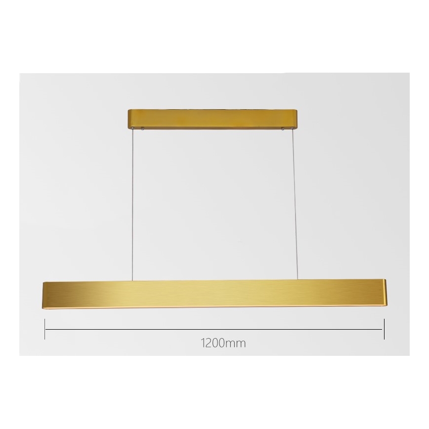 Immax NEO 07157-G120X - Светодиодная подвесная RGB+CCTW люстра с регулированием яркости MILANO LED/40W/230V Tuya золотистый