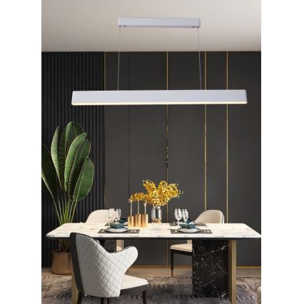 Immax NEO 07157-W120X - Светодиодная подвесная RGB+CCT люстра с регулированием яркости MILANO LED/40W/230V Tuya белый