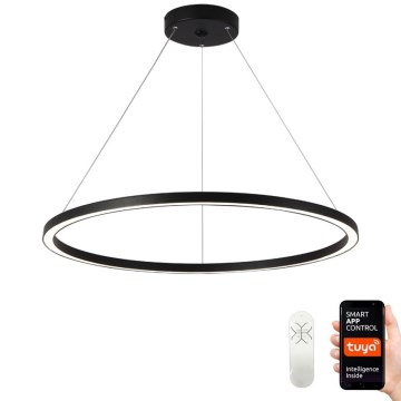 Immax NEO 07158-B80 - Підвісна LED люстра з регулюванням яскравості FINO LED/60W/230V Tuya чорний + дистанційне керування