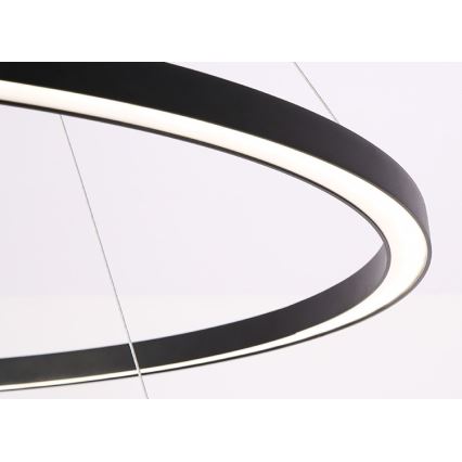 Immax NEO 07158-B80 - Светодиодная подвесная люстра с регулирование яркости FINO LED/60W/230V Tuya черная + дистанционное управление