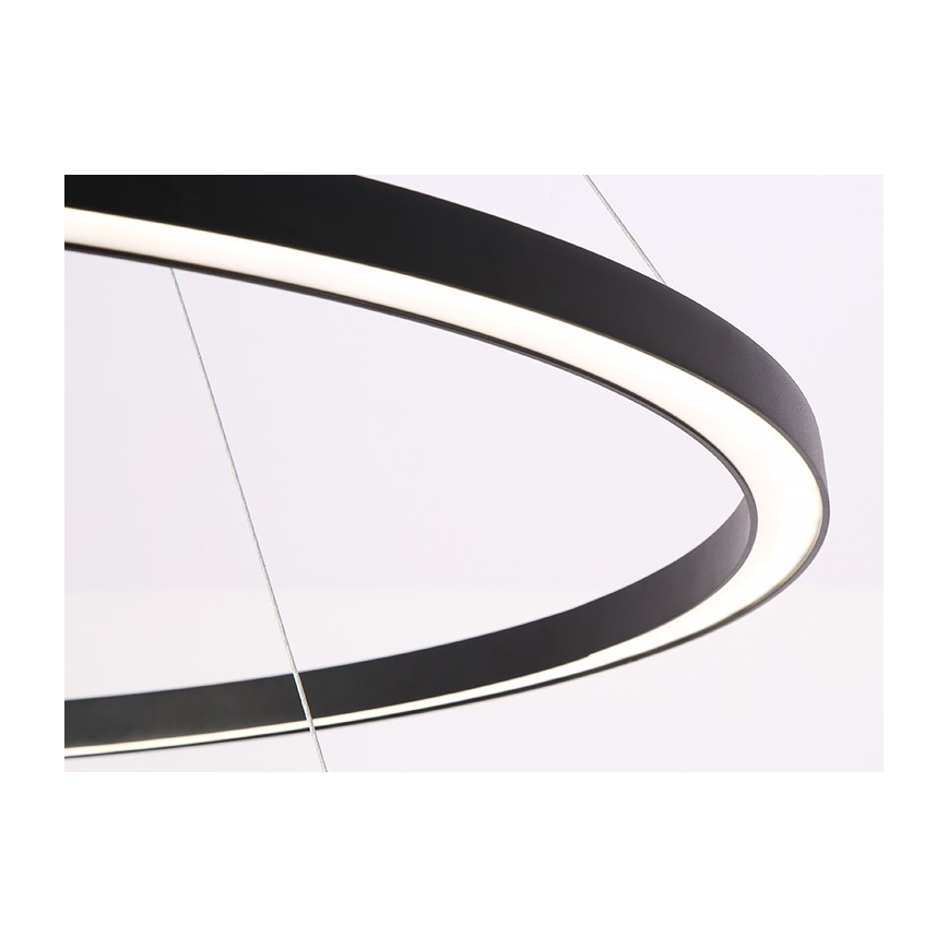 Immax NEO 07158-B80 - Светодиодная подвесная люстра с регулирование яркости FINO LED/60W/230V Tuya черная + дистанционное управление