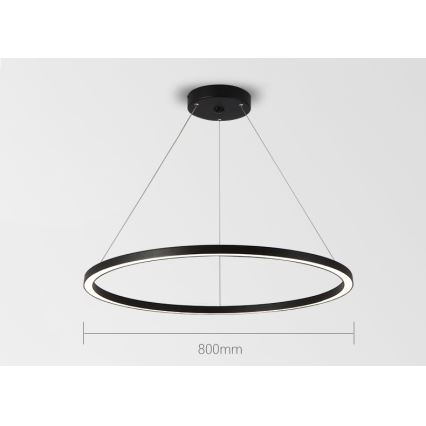 Immax NEO 07158-B80 - Светодиодная подвесная люстра с регулирование яркости FINO LED/60W/230V Tuya черная + дистанционное управление