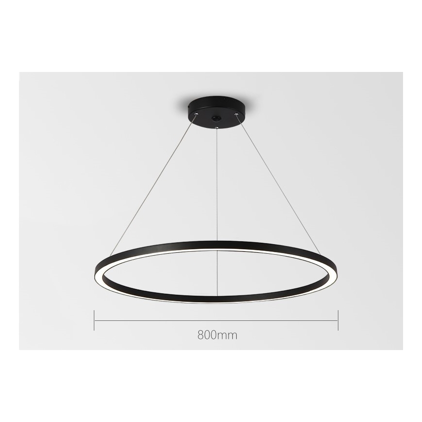 Immax NEO 07158-B80 - Светодиодная подвесная люстра с регулирование яркости FINO LED/60W/230V Tuya черная + дистанционное управление