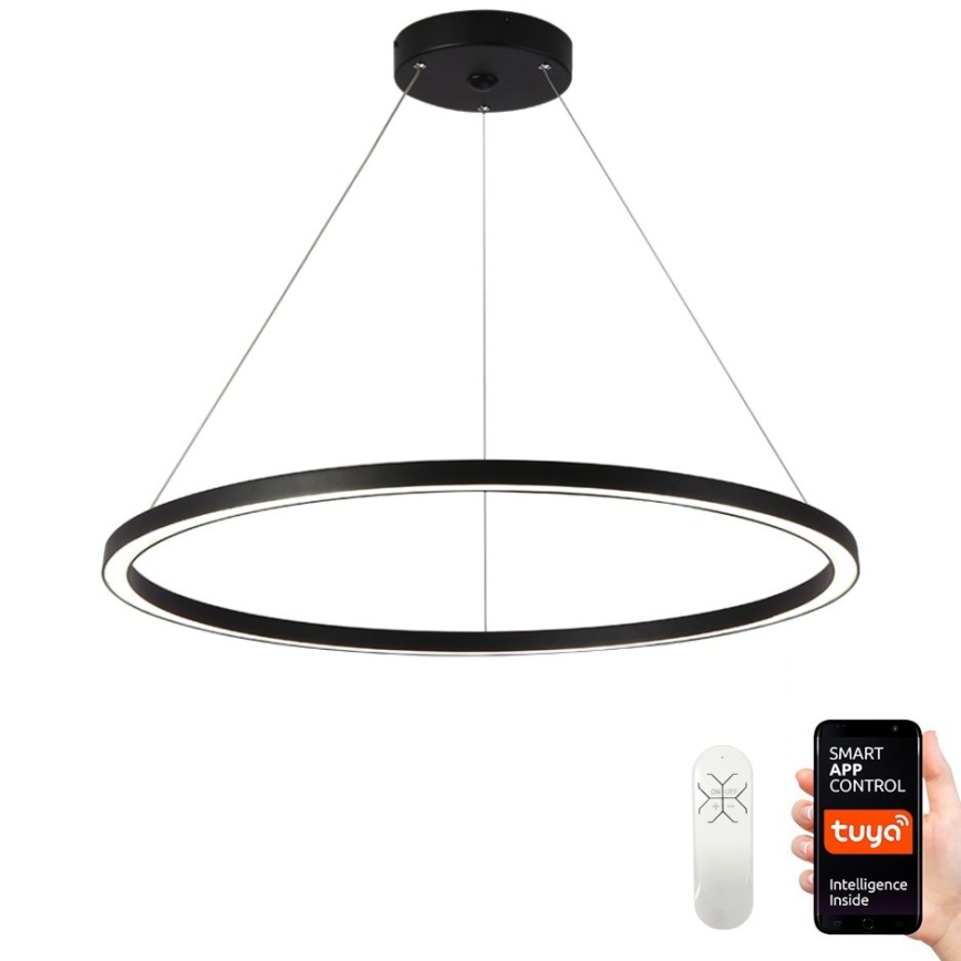Immax NEO 07158-B80 - Светодиодная подвесная люстра с регулирование яркости FINO LED/60W/230V Tuya черная + дистанционное управление