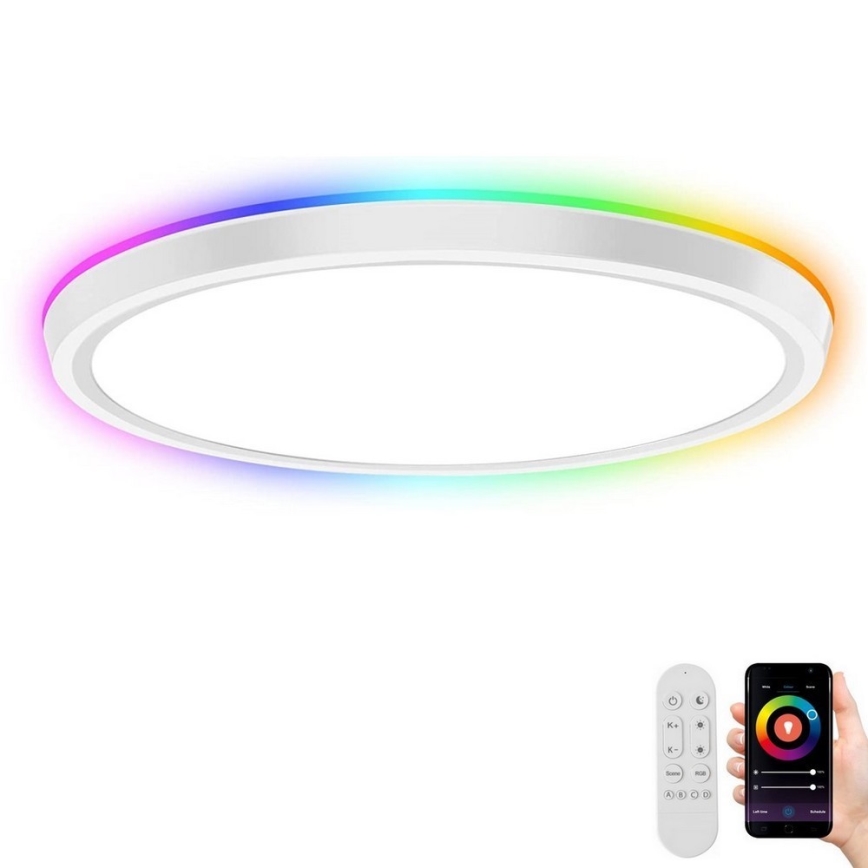 Immax NEO 07164-40 - LED RGB+CCT Стельовий світильник з регулюванням яскравості NEO LITE TUDO LED/50W/230V Wi-Fi Tuya + пульт дистанційного керування