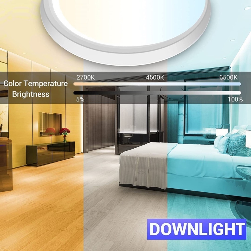 Immax NEO 07164-40 - LED RGB+CCT Стельовий світильник з регулюванням яскравості NEO LITE TUDO LED/50W/230V Wi-Fi Tuya + пульт дистанційного керування