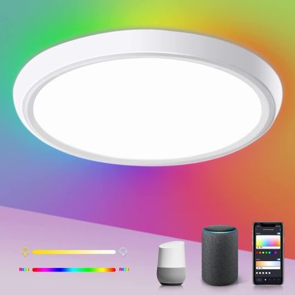 Immax NEO 07164-40 - LED RGB+CCT Стельовий світильник з регулюванням яскравості NEO LITE TUDO LED/50W/230V Wi-Fi Tuya + пульт дистанційного керування