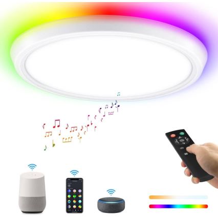 Immax NEO 07164-40 - LED RGB+CCT Стельовий світильник з регулюванням яскравості NEO LITE TUDO LED/50W/230V Wi-Fi Tuya + пульт дистанційного керування