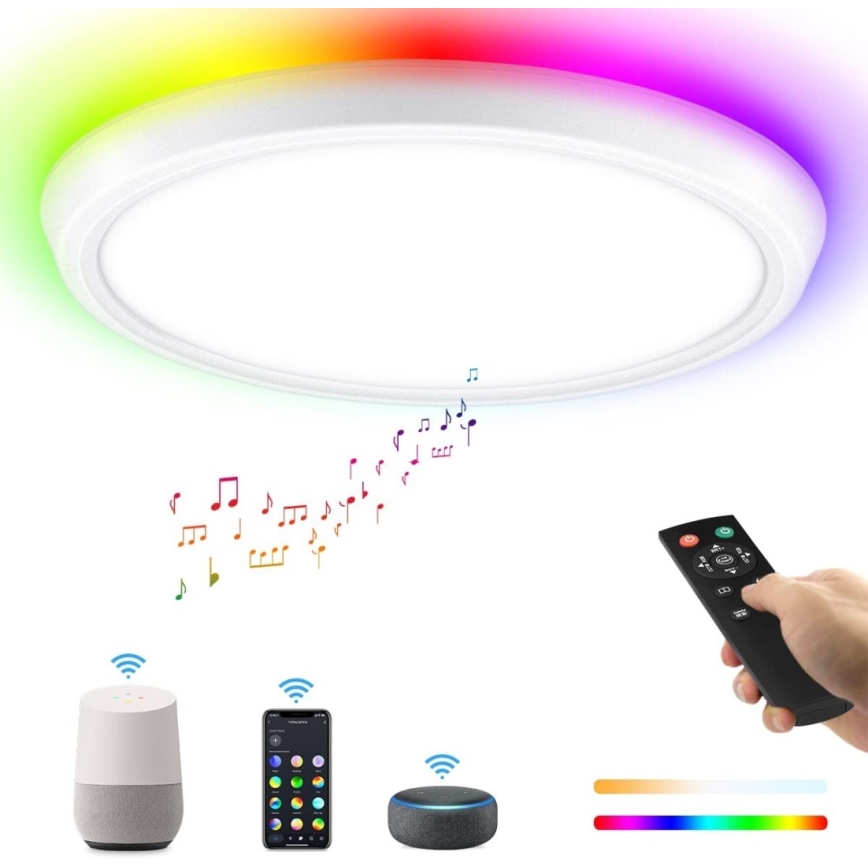Immax NEO 07164-40 - LED RGB+CCT Стельовий світильник з регулюванням яскравості NEO LITE TUDO LED/50W/230V Wi-Fi Tuya + пульт дистанційного керування