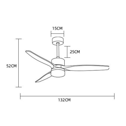 Immax NEO 07165-S - Світлодіодний стельовий вентилятор ELEGANTE LED/18W/230V дуб Wi-Fi Tuya + пульт дистанційного керування
