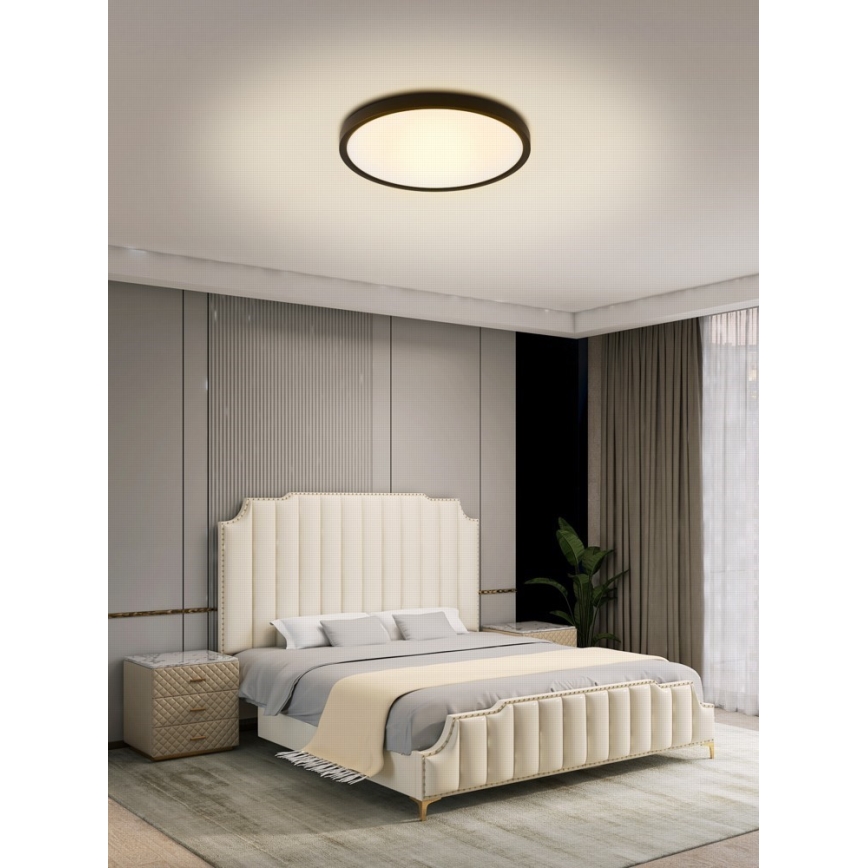 Immax NEO 07166-B40 - LED RGB+CCT Стельовий світильник з регулюванням яскравості NEO LITE TUDO LED/50W/230V Wi-Fi Tuya чорний + пульт дистанційного керування