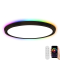 Immax NEO 07166-B40 - Світлодіодний RGB+CCT регульований стельовий світильник NEO LITE TUDO LED/50W/230V Wi-Fi Tuya чорний + дистанційне керування