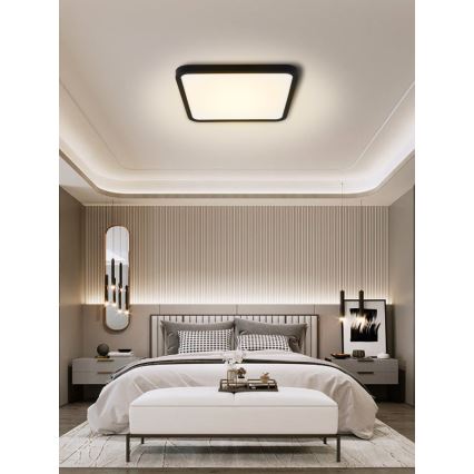 Immax NEO 07167-B40 - LED RGB+CCT Стельовий світильник з регулюванням яскравості NEO LITE TUDO LED/50W/230V Wi-Fi Tuya чорний + пульт дистанційного керування
