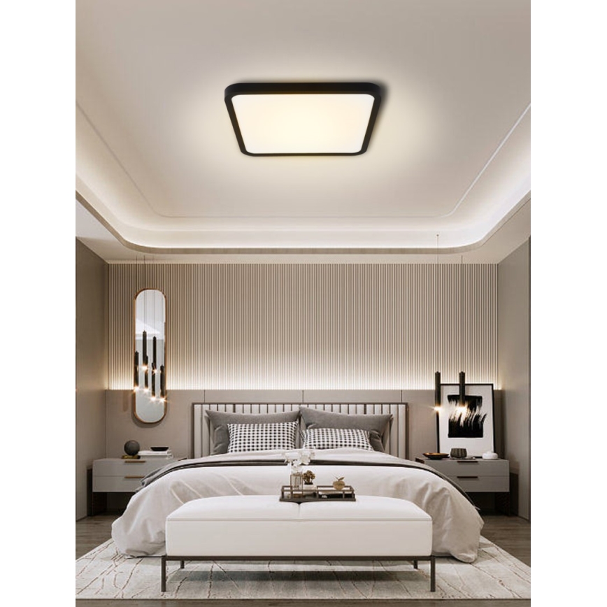 Immax NEO 07167-B40 - LED RGB+CCT Стельовий світильник з регулюванням яскравості NEO LITE TUDO LED/50W/230V Wi-Fi Tuya чорний + пульт дистанційного керування