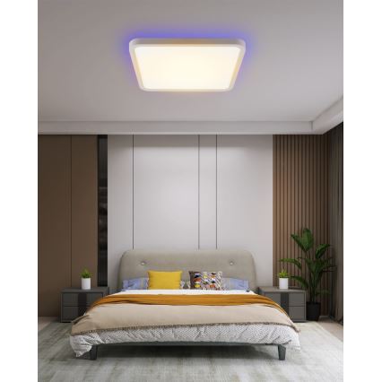 Immax NEO 07168-W40 - LED RGB+CCT Стельовий світильник з регулюванням яскравості NEO LITE TUDO LED/50W/230V Wi-Fi Tuya білий + пульт дистанційного керування