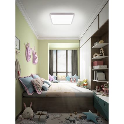 Immax NEO 07168-W40 - LED RGB+CCT Стельовий світильник з регулюванням яскравості NEO LITE TUDO LED/50W/230V Wi-Fi Tuya білий + пульт дистанційного керування