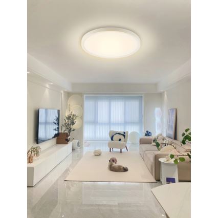 Immax NEO 07169-W60 - LED RGB+CCT Стельовий світильник з регулюванням яскравості NEO LITE TUDO 65W/230V 2700-6500K Wi-Fi Tuya + пульт дистанційного керування білий