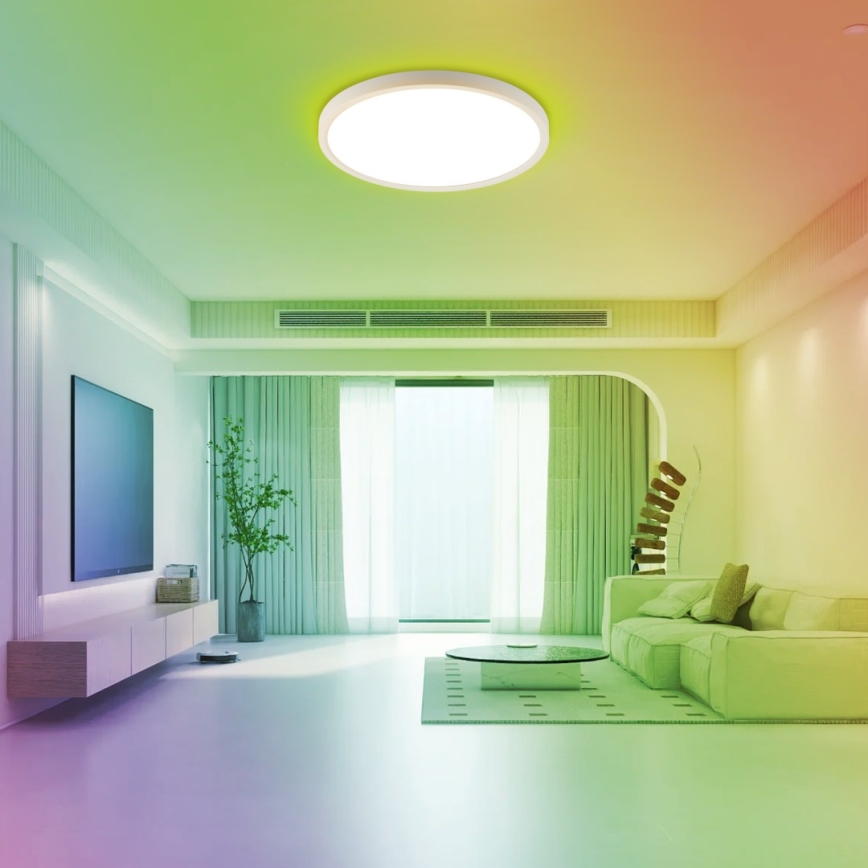 Immax NEO 07169-W60 - Светодиодный потолочный RGB+CCT светильник с регулированием яркости NEO LITE TUDO 65W/230V 2700-6500K Wi-Fi Tuya + дистанционное управление белый
