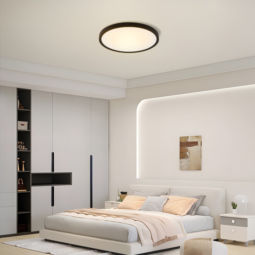 Immax NEO 07170-B60 - LED RGB+CCT Стельовий світильник з регулюванням яскравості NEO LITE TUDO LED/65W/230V 2700-6500K Wi-Fi Tuya чорний + пульт дистанційного керування