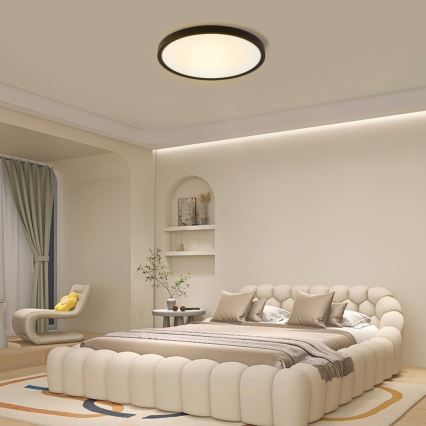 Immax NEO 07170-B60 - LED RGB+CCT Стельовий світильник з регулюванням яскравості NEO LITE TUDO LED/65W/230V 2700-6500K Wi-Fi Tuya чорний + пульт дистанційного керування