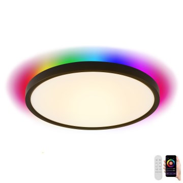 Immax NEO 07170-B60 - Светодиодный потолочный RGB+CCT светильник с регулированием яркости NEO LITE TUDO LED/65W/230V 2700-6500K Wi-Fi Tuya черный + дистанционное управление