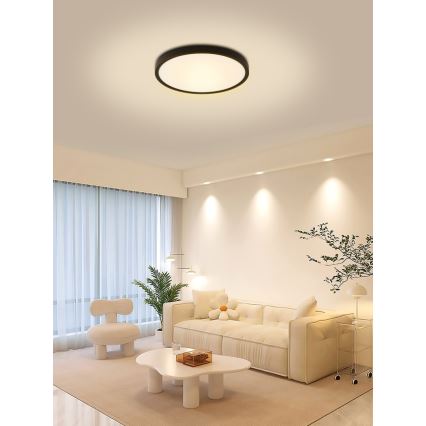 Immax NEO 07170-B60 - Светодиодный потолочный RGB+CCT светильник с регулированием яркости NEO LITE TUDO LED/65W/230V 2700-6500K Wi-Fi Tuya черный + дистанционное управление