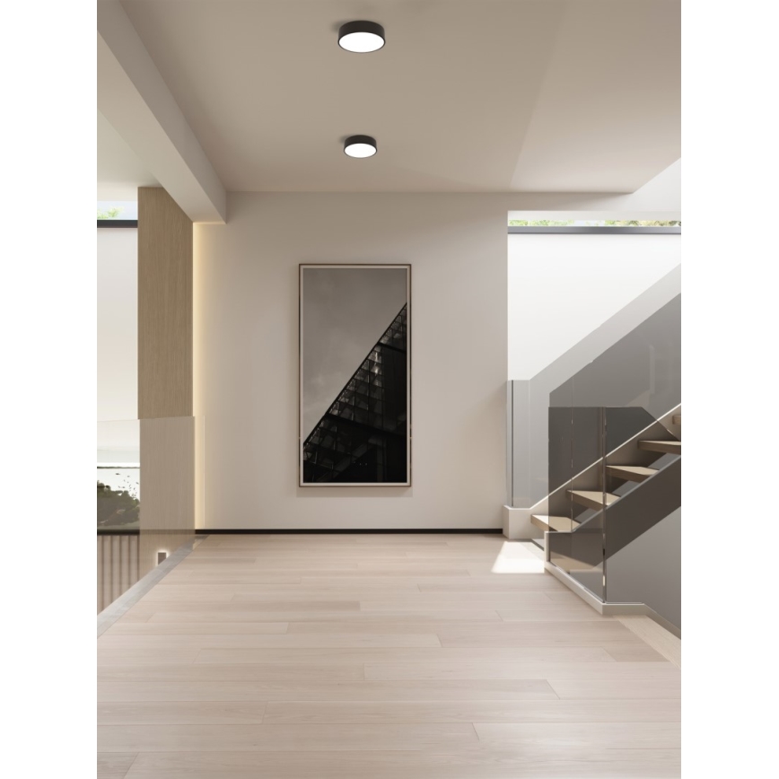 Immax NEO 07200L - Светодиодный потолочный светильник с регулированием яркости RONDATE LED/18W/230V 3000-6000K диаметр 25 см черный Tuya + дистанционное управление
