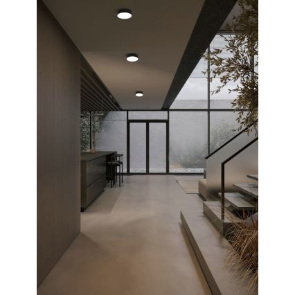 Immax NEO 07200L - Светодиодный потолочный светильник с регулированием яркости RONDATE LED/18W/230V 3000-6000K диаметр 25 см черный Tuya + дистанционное управление