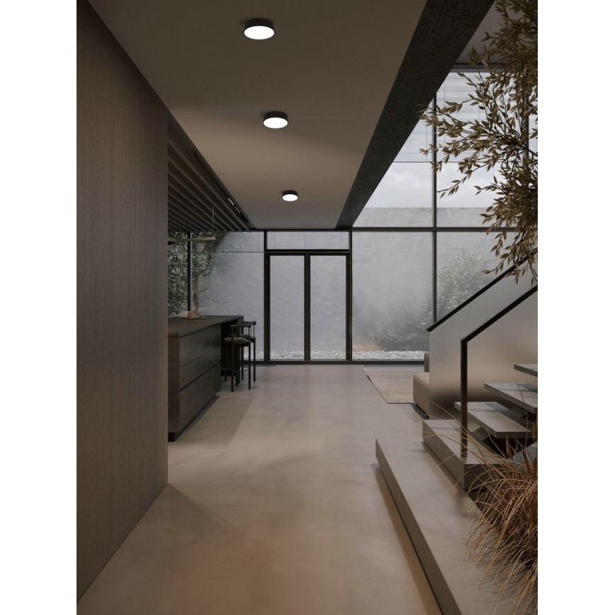 Immax NEO 07200L - Светодиодный потолочный светильник с регулированием яркости RONDATE LED/18W/230V 3000-6000K диаметр 25 см черный Tuya + дистанционное управление