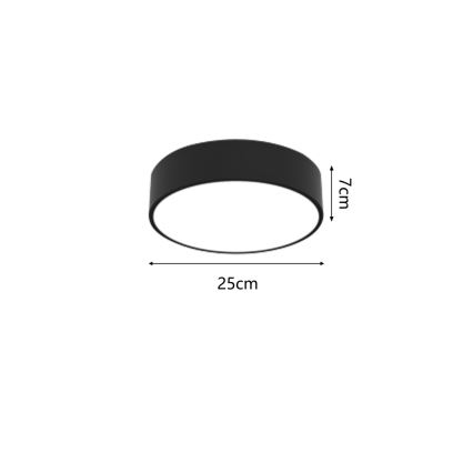 Immax NEO 07200L - Светодиодный потолочный светильник с регулированием яркости RONDATE LED/18W/230V 3000-6000K диаметр 25 см черный Tuya + дистанционное управление