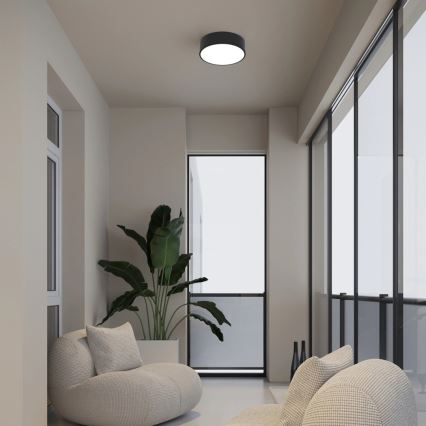 Immax NEO 07200L - Светодиодный потолочный светильник с регулированием яркости RONDATE LED/18W/230V 3000-6000K диаметр 25 см черный Tuya + дистанционное управление