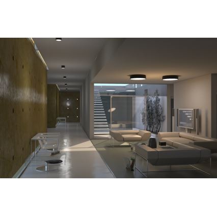 Immax NEO 07200L - Светодиодный потолочный светильник с регулированием яркости RONDATE LED/18W/230V 3000-6000K диаметр 25 см черный Tuya + дистанционное управление