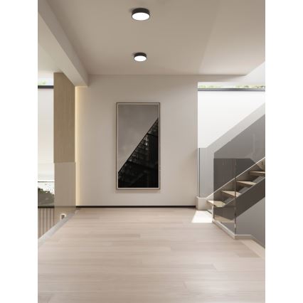 Immax NEO 07200L - Світлодіодний стельовий світильник з регулюванням яскравості RONDATE LED/18W/230V 3000-6000K діаметр 25 см чорний Tuya + пульт дистанційного керування