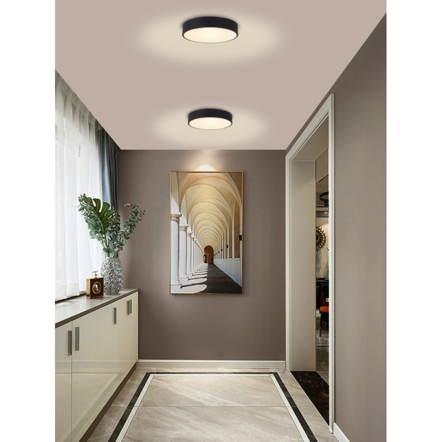 Immax NEO 07201L - Світлодіодний регульований стельовий світильник RONDATE LED/28W/230V чорний Tuya + дистанційне керування