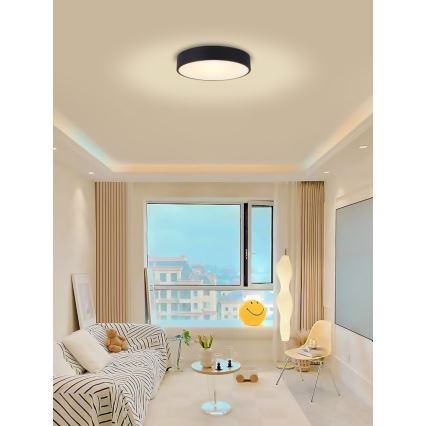 Immax NEO 07201L - Світлодіодний регульований стельовий світильник RONDATE LED/28W/230V чорний Tuya + дистанційне керування