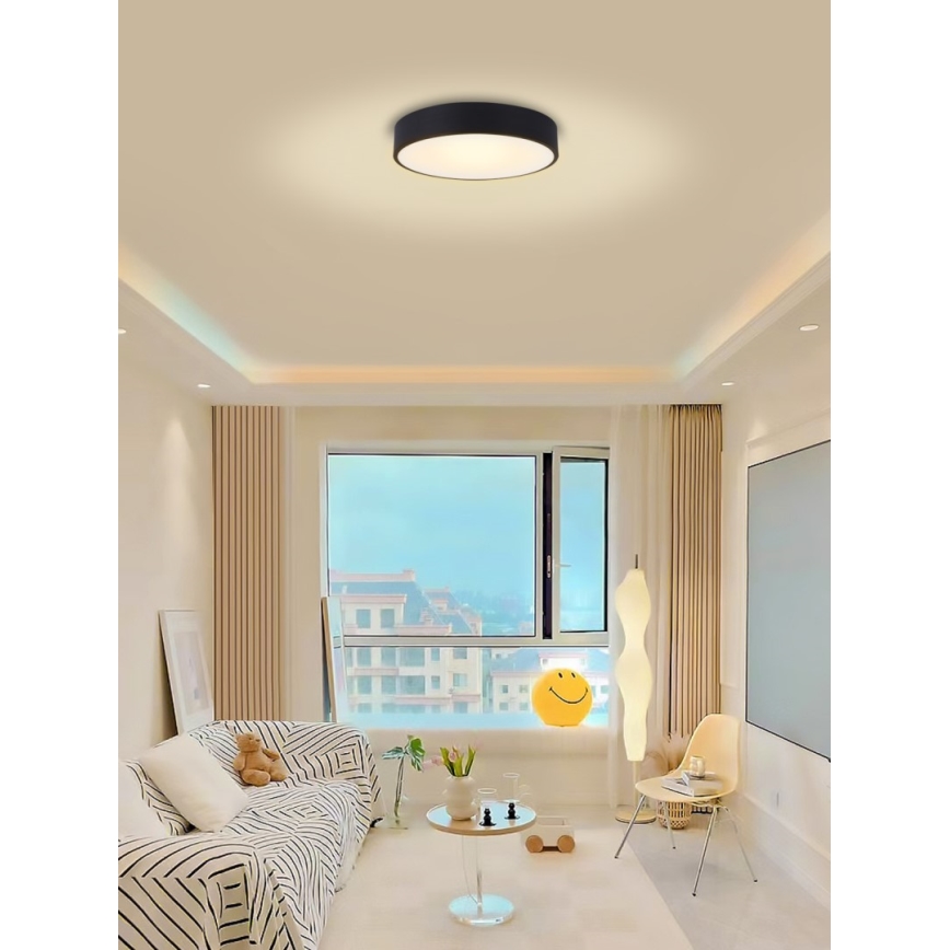 Immax NEO 07201L - Світлодіодний регульований стельовий світильник RONDATE LED/28W/230V чорний Tuya + дистанційне керування
