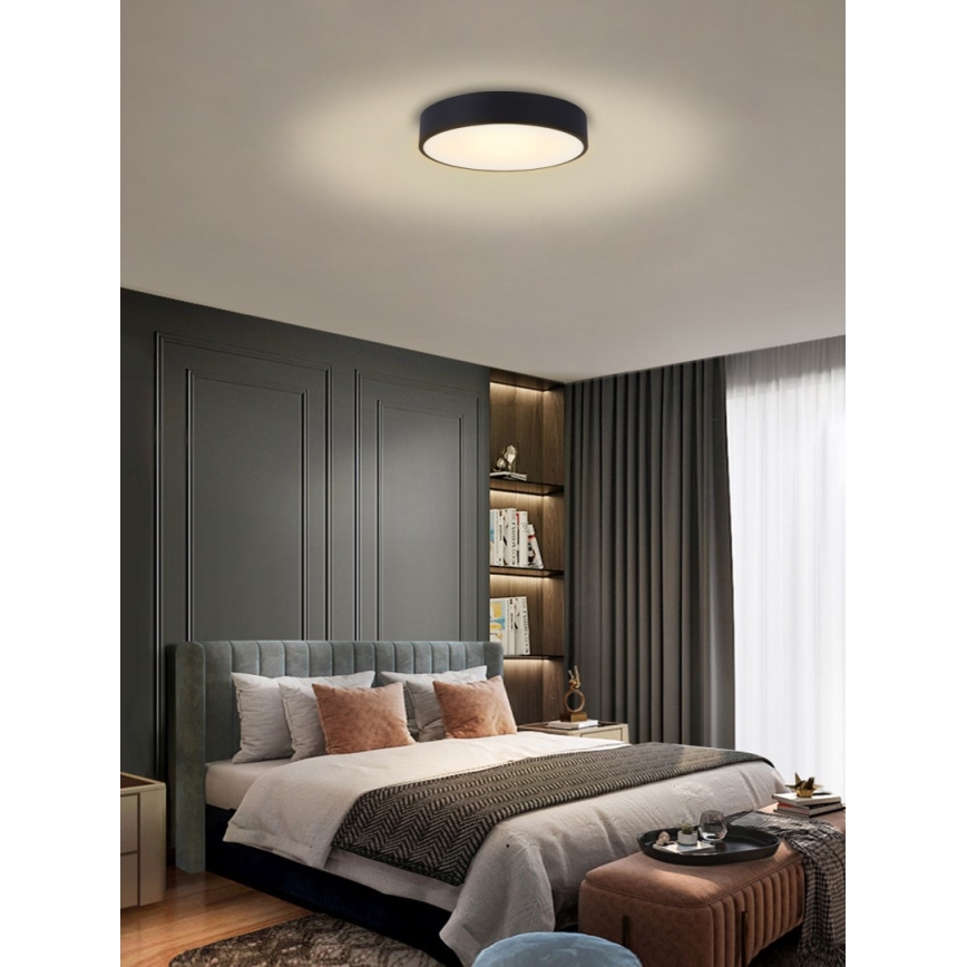 Immax NEO 07201L - Світлодіодний регульований стельовий світильник RONDATE LED/28W/230V чорний Tuya + дистанційне керування