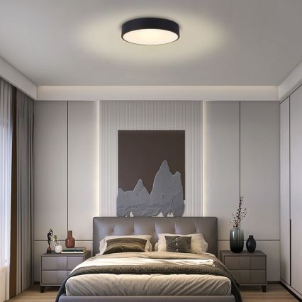 Immax NEO 07201L - Світлодіодний регульований стельовий світильник RONDATE LED/28W/230V чорний Tuya + дистанційне керування