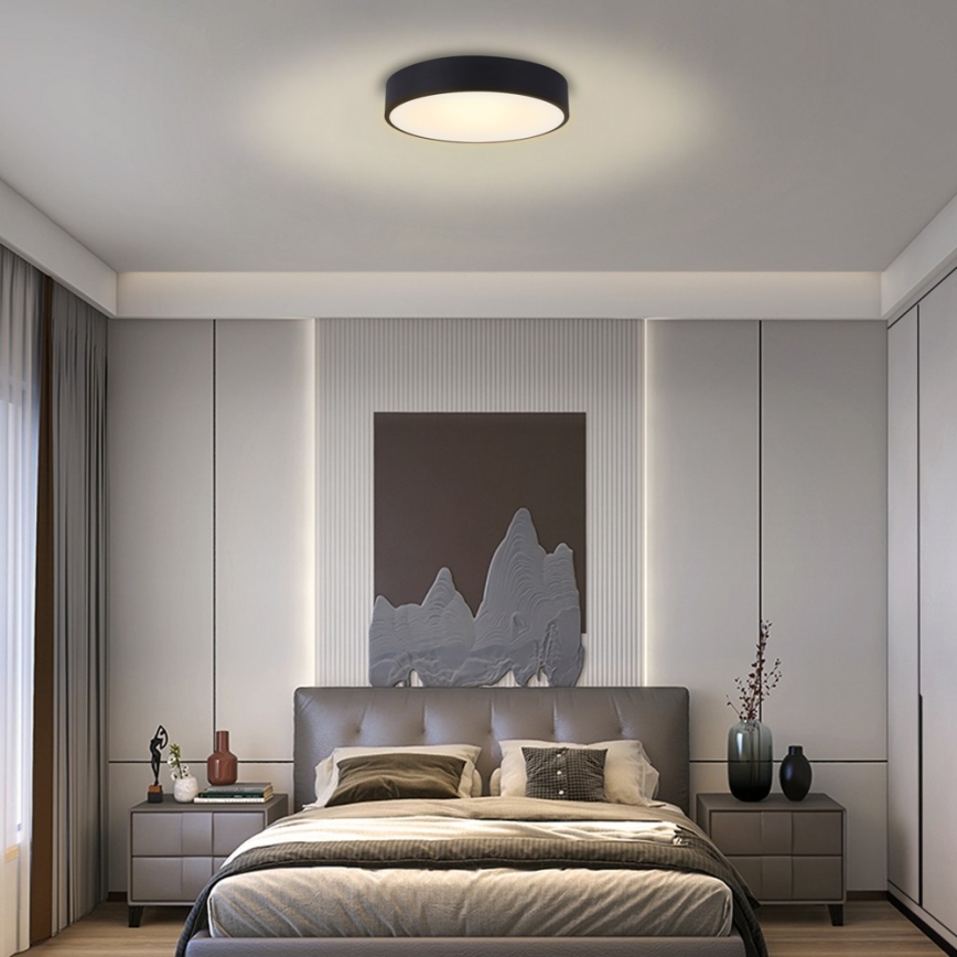 Immax NEO 07201L - Світлодіодний регульований стельовий світильник RONDATE LED/28W/230V чорний Tuya + дистанційне керування