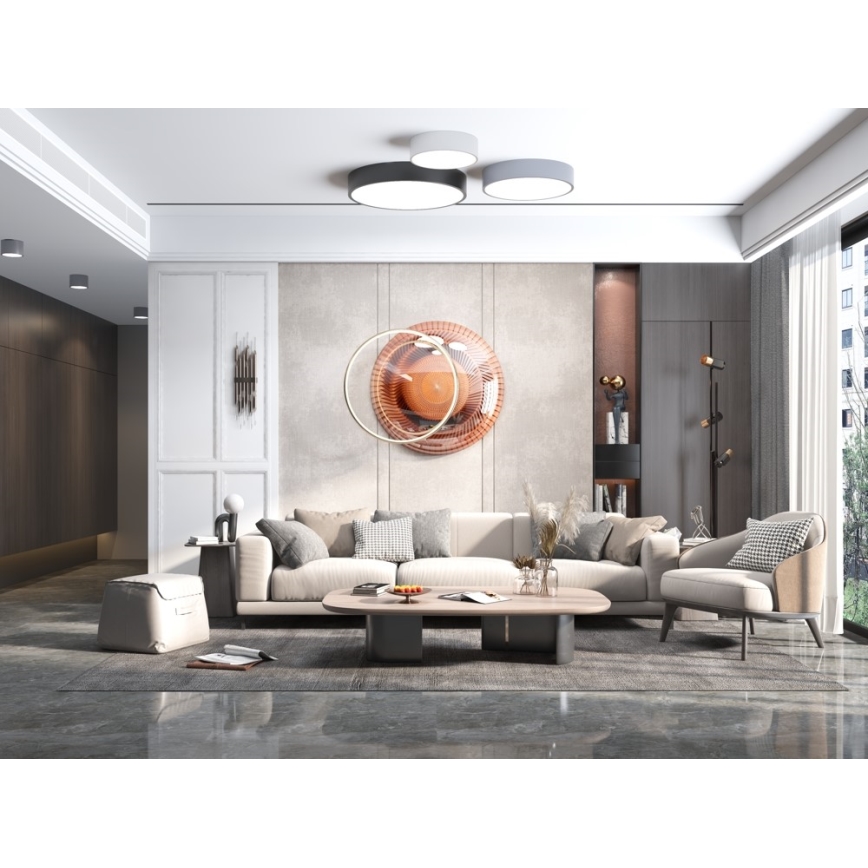 Immax NEO 07201L - Светодиодный потолочный светильник с регулированием яркости RONDATE LED/28W/230V черный Tuya + дистанционное управление