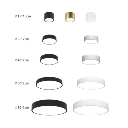 Immax NEO 07201L - Светодиодный потолочный светильник с регулированием яркости RONDATE LED/28W/230V черный Tuya + дистанционное управление