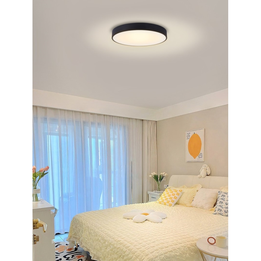 Immax NEO 07202L - Светодиодный потолочный светильник с регулированием яркости RONDATE LED/53W/230V черный Tuya + дистанционное управление