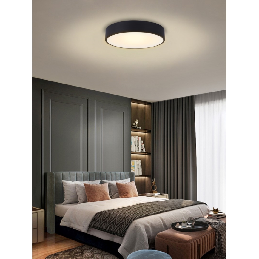 Immax NEO 07202L - Светодиодный потолочный светильник с регулированием яркости RONDATE LED/53W/230V черный Tuya + дистанционное управление