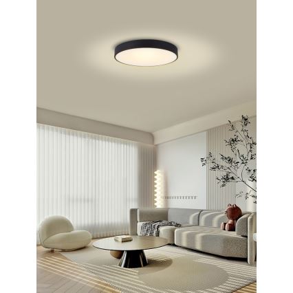 Immax NEO 07202L - Світлодіодний стельовий світильник з регулюванням яскравості RONDATE LED/53W/230V чорний Tuya + пульт дистанційного керування